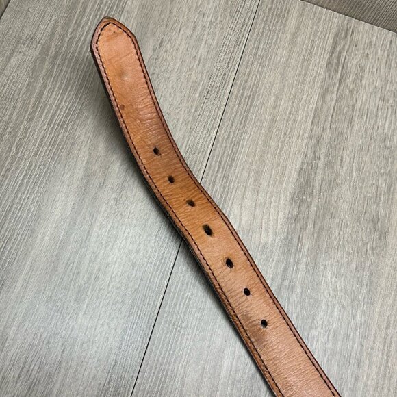 SW Hibdon Belt Mens 41" Leather Works Stainless Steel Buckle Adjustable Black - Picture 8 of 11